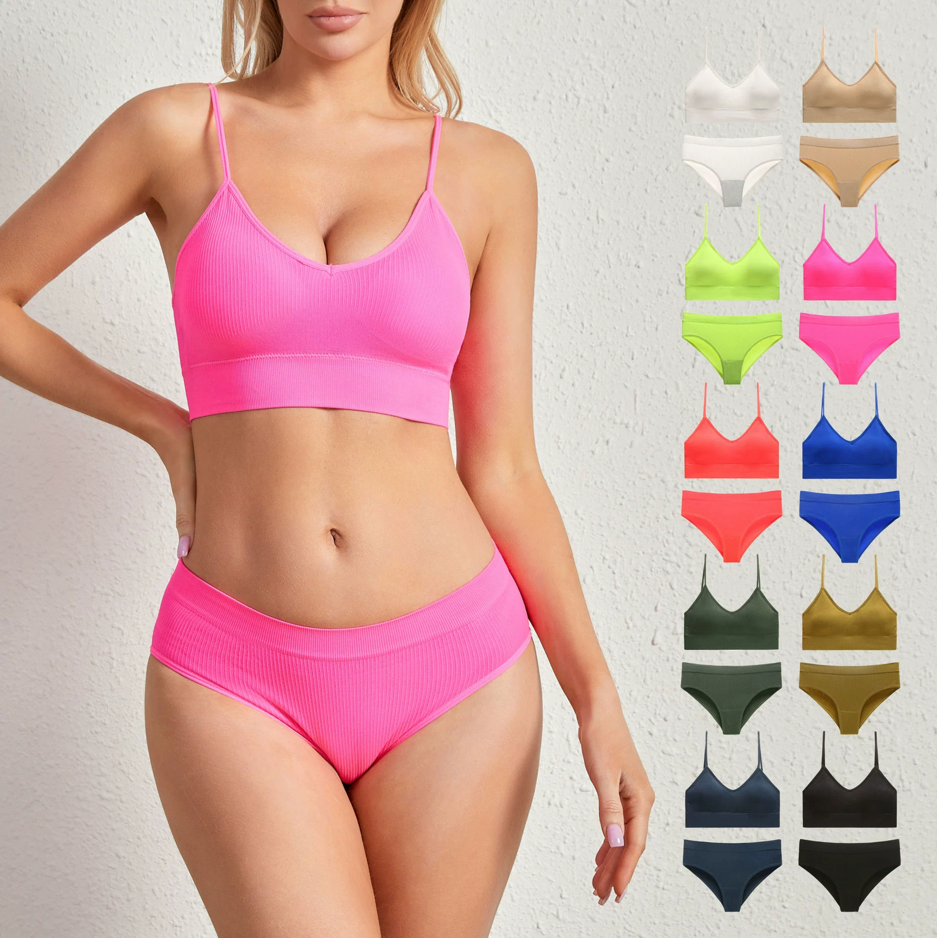 Wireless bra, sexy bra top, supporting pants, trousers, lifting effect, plus size, backless, beautiful back