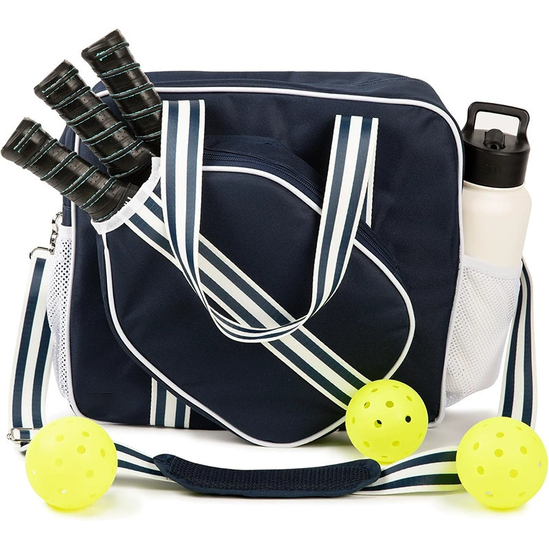 Спортивная сумка для теннисных ракеток Oxford, переносная наплечная сумка с полосатым принтом, для пиклбола и других видов спорта на открытом воздухе