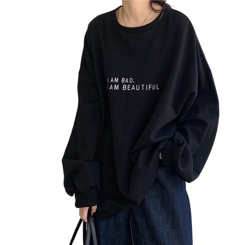 INS SUPER FIRE SWEATSHIRT 여성의 늦은 가을 모자없는 인터넷 연예인 2024 새로운 한국 유행 학생 느슨한 플러스 사이즈 재킷