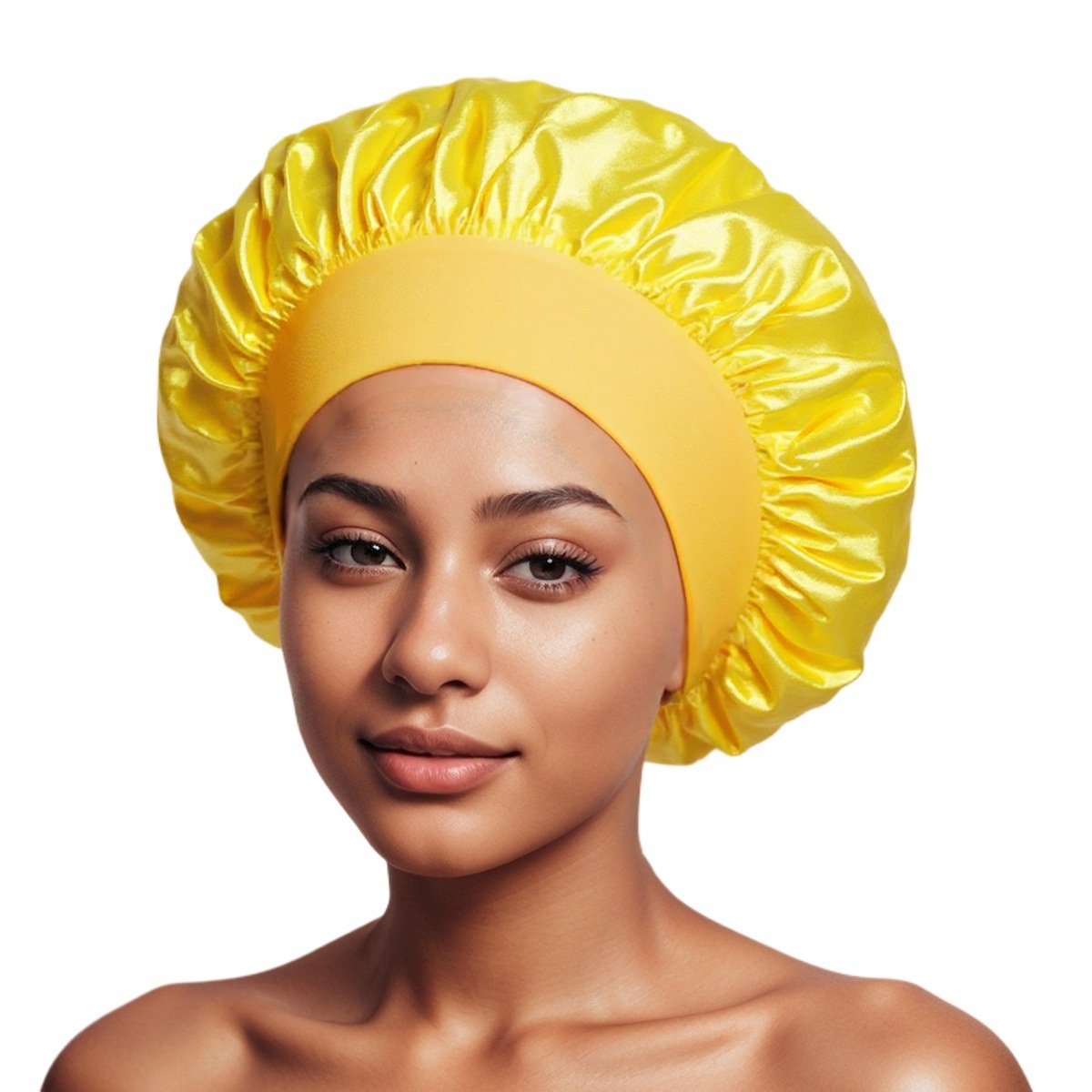 Sombrero de dormir de color elástico de borde ancho transfronterizo de Amazon Sombrero de cuidado del cabello de salón de belleza para mujer Sombrero de quimioterapia de confinamiento