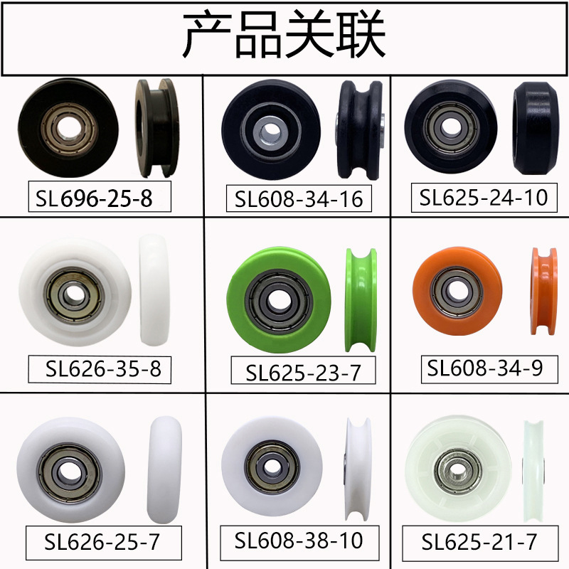 厂家直供门窗五金配件滚轮推拉移门轨道包胶滑轮688包塑轴承轮|undefined