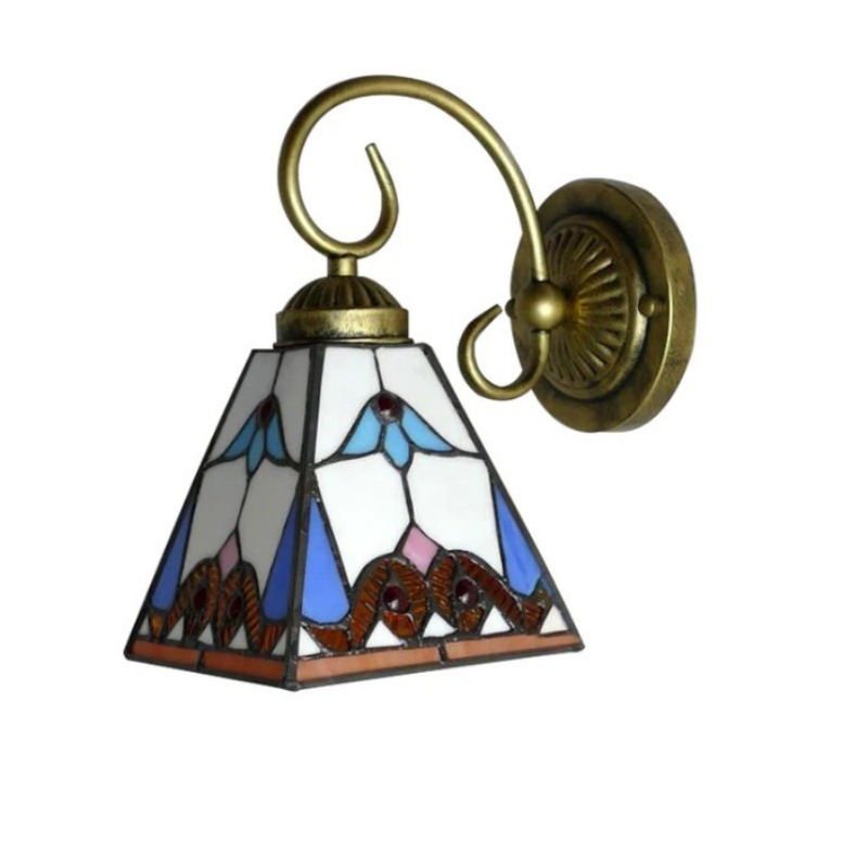 Baohua Tiffany moderno color minimalista lámpara de pared dormitorio lámpara de noche pasillo de estilo europeo salón lámpara de pared de fondo