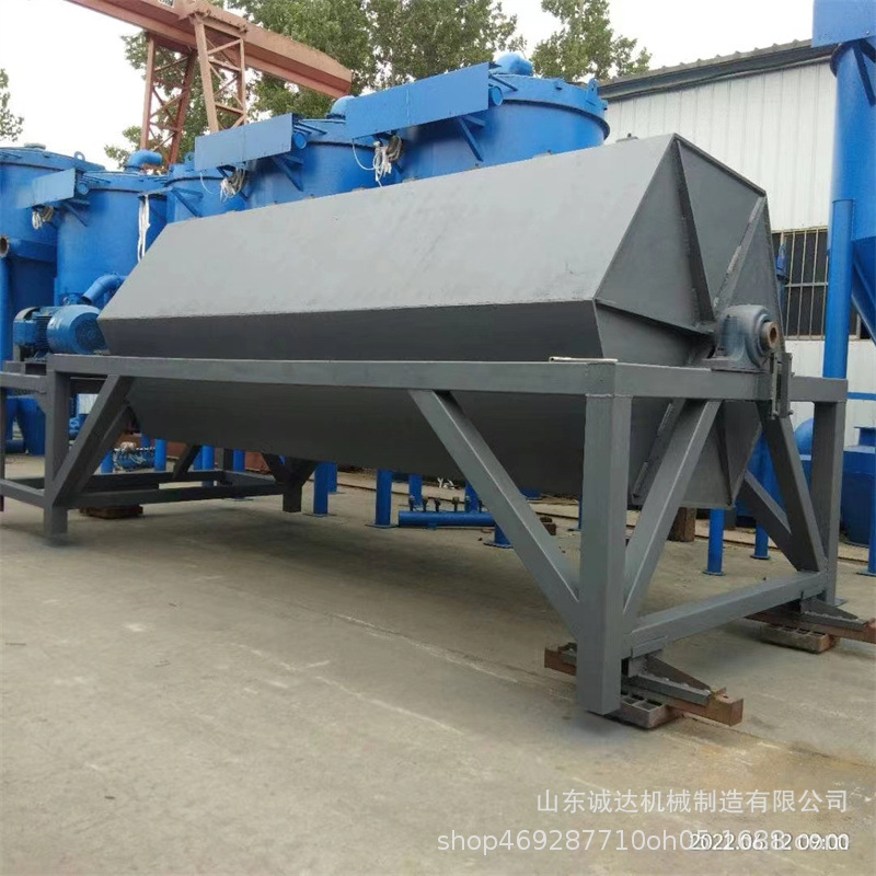 诚达生产 3米长滚筒式抛光机 加除尘装置火烧铁干磨除锈机