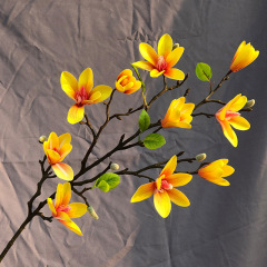 廠家銷售 跨境假花家具裝飾花擺放3D夢香玉蘭3D手感材質批發