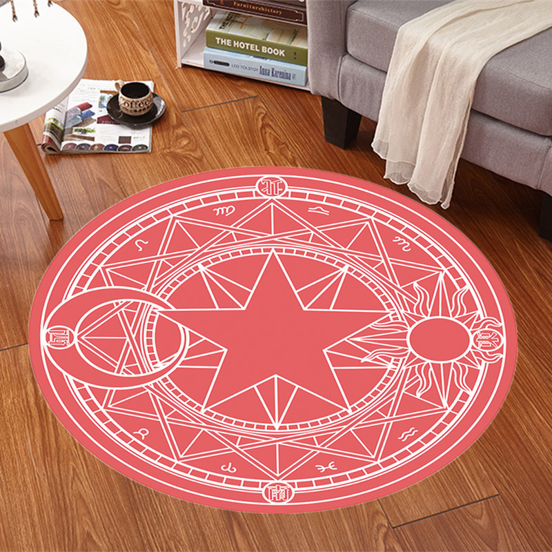 Cartoon Cute Girl Sakura Diatom Mud Floor Mat Living Room Wheelchair Hanging Chair Decoration Magic Carpet