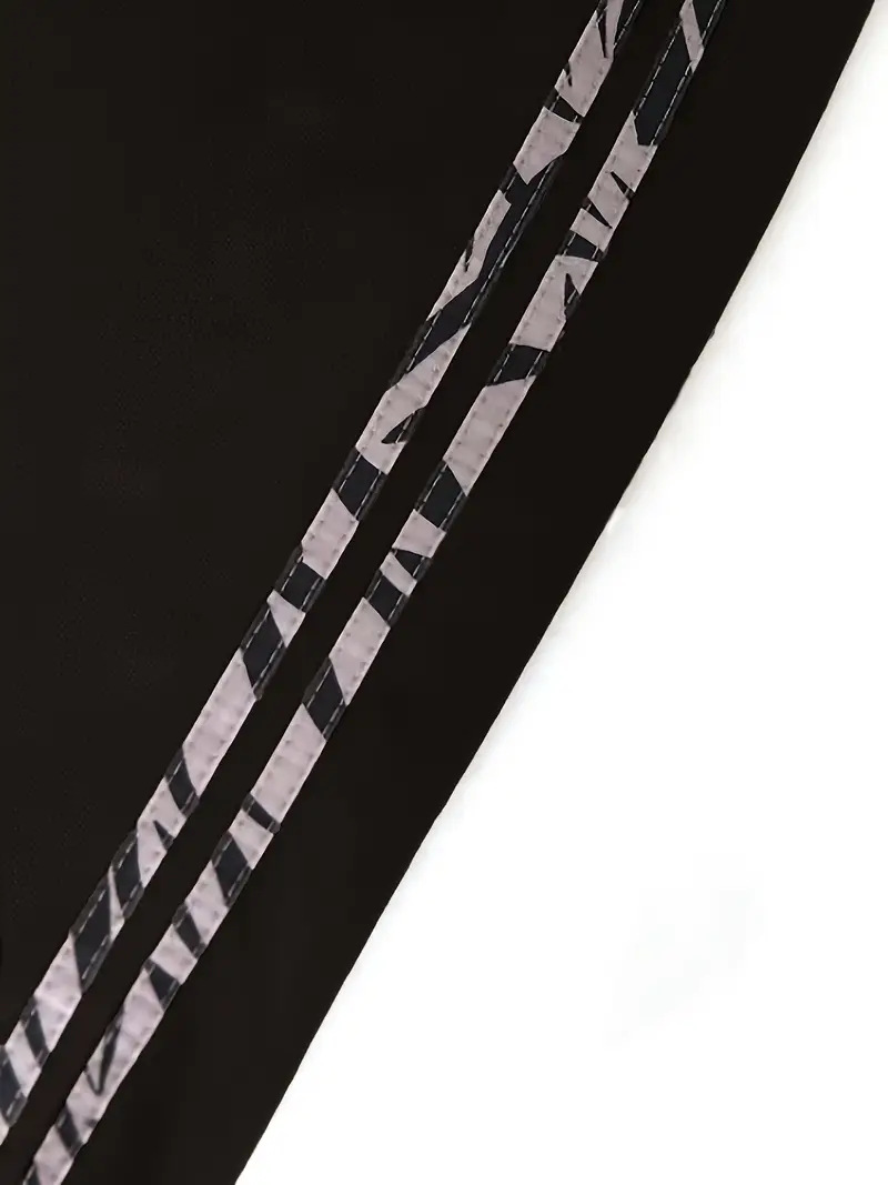 Lässiges Zweiteiler-Set für Damen – Langärmliger Pullover mit Streifen und passende Hose (S-XXL, Polyestermischung, bequemes Streetwear-Outfit)​_voghion.com