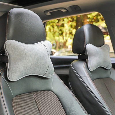Headrest, Car Neck Pillow, Car: Headrest - 1-pair-of-gray-headrests