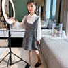 Spring dress, small princess costume, set, 2023 collection, Korean style, Chanel style, suitable for teen, children's clothing