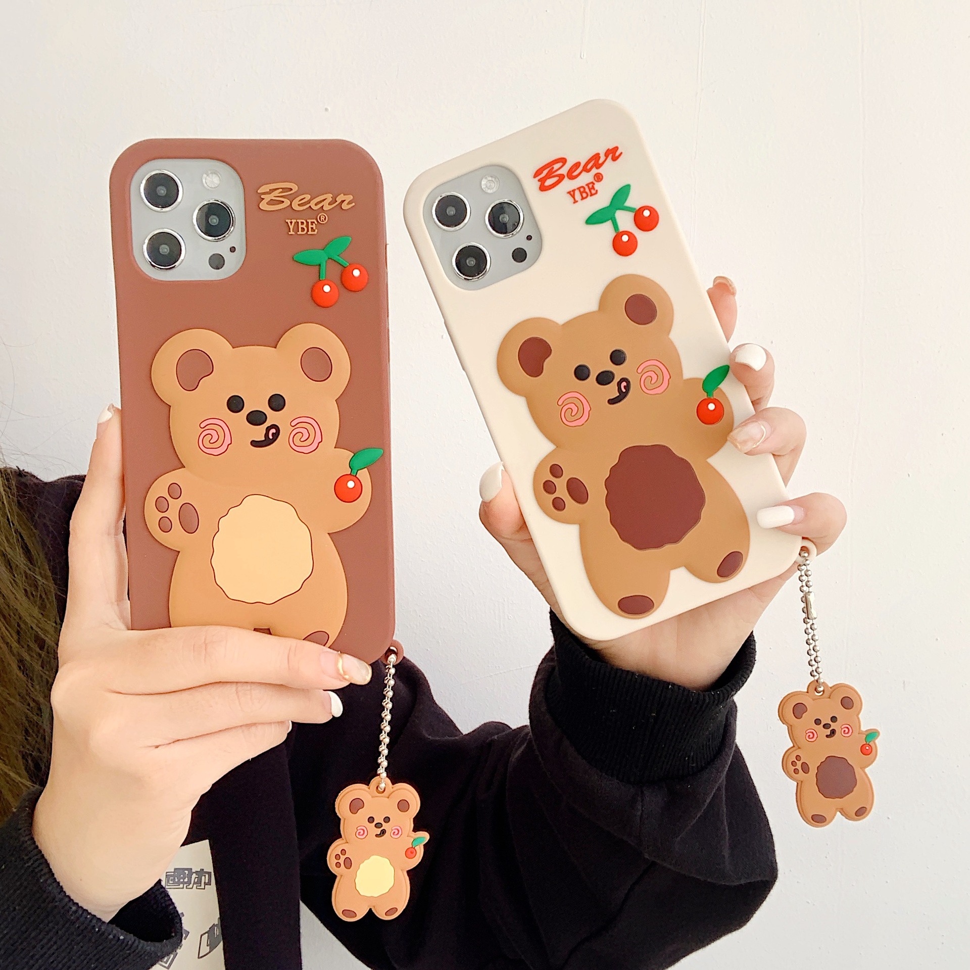 Korea cute cherry bear mobile phone case...
