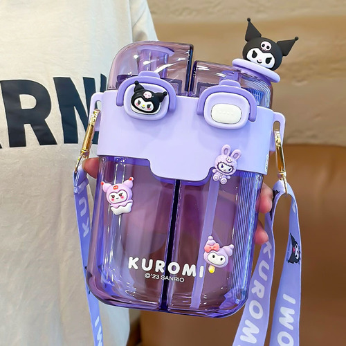 Sanrio children's water cup for school special large-capacity student straw double drinking cup summer kindergarten kettle