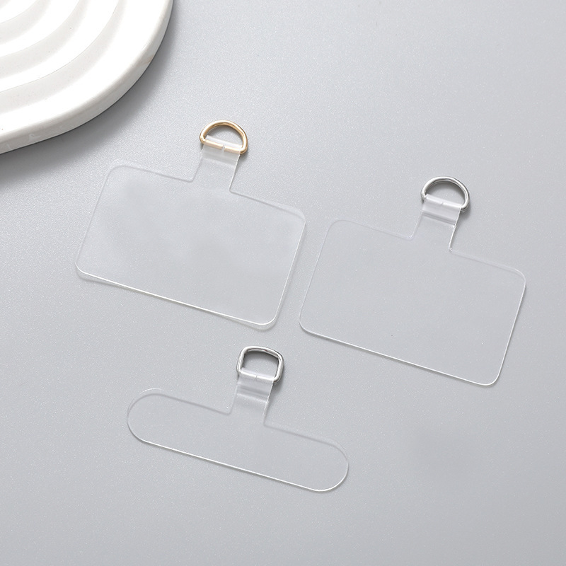 Mobile Phone Lanyard Patch Tpu Integrated Sturdy Pad Anti-Loss Strap D-Ring Clip Transparent Ultra-Thin Back Sticker Accessory