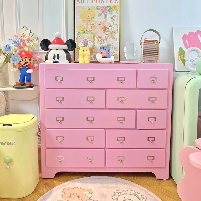 Модный комод для спальни из массива дерева, большой вместимости, для девочек, гостиная, многоярусный, прихожая, тумба