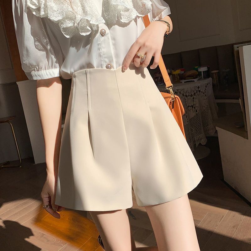 Black Suit Wide-Leg Pants for Women 2026 New Summer Thin High-Waisted Slimming A-Line Casual Shorts for Tall Women Black Suit Wide-Leg Pants for Women 2026 New Summer Thin High-Waisted Slimming A-Line Casual Shorts for Tall Women