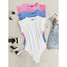 H 78596 Lace Trim Sleeves Bodysuit ���~߅�����B�w��