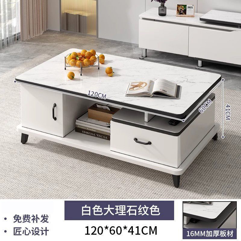 [플래그십 모델] 120cm 화이트 대리석 패턴 두꺼운 판