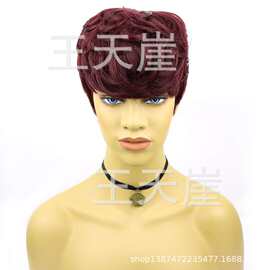假发女短发 短卷发