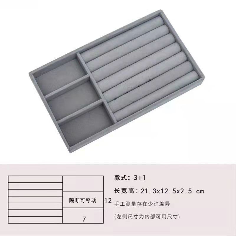 Caja de almacenamiento de joyas de acrílico transparente con acabado de terciopelo, para pendientes, aretes, pulseras, caja de joyería, caja de almacenamiento de cosméticos de lujo ligero.