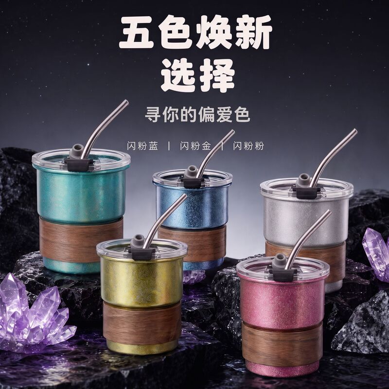 Outdoor camping portable beer cup, pure titanium, customizable with logo, insulated, vacuum-sealed, with straw, gift cup, souvenir Outdoor camping portable beer cup, pure titanium, customizable with logo, insulated, vacuum-sealed, with straw, gift cup, souvenir