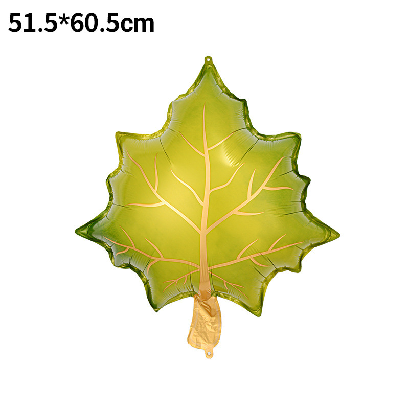 Forma de hoja de otoño globo de película de aluminio hojas decoración de acción de gracias arreglo hoja de arce hoja de tortuga bola de pino globo de calabaza image 12