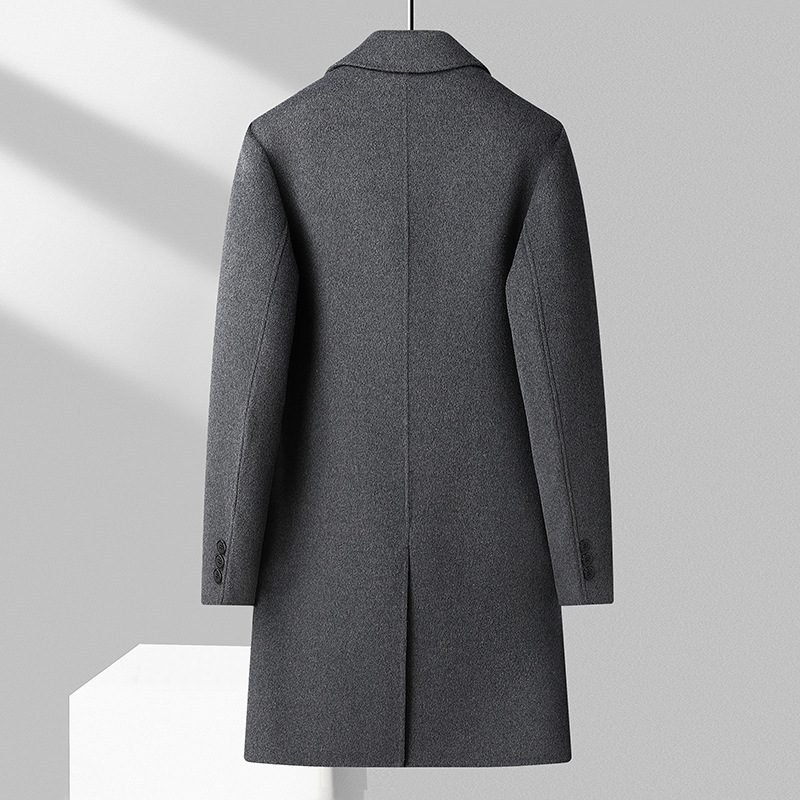 Men's Clothing Removable gold mink velvet lining double sided wool coat autumn and winter men's long double sided wool coat men's jacket_voghion.com