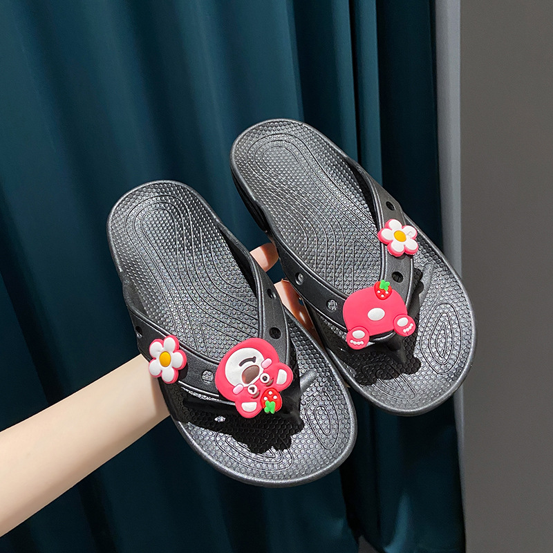 Flip-Flops mujeres de verano al aire libre de dibujos animados casa interior natación antideslizante baño chanclas zapatillas de agua húmeda para estudiantes