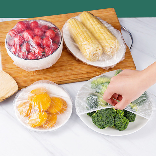 Household Disposable Refrigerator Anti-Smell Elastic Mouth Bowl Cover Bath Cap Food Cover Suitable for Large and Small Bowls General Food Wrap