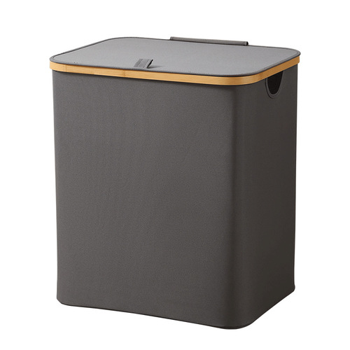 Stain Basket Household Storage Basket Foldable Laundry Basket Bamboo Fabric High-end Fashion Clothes Storage Basket