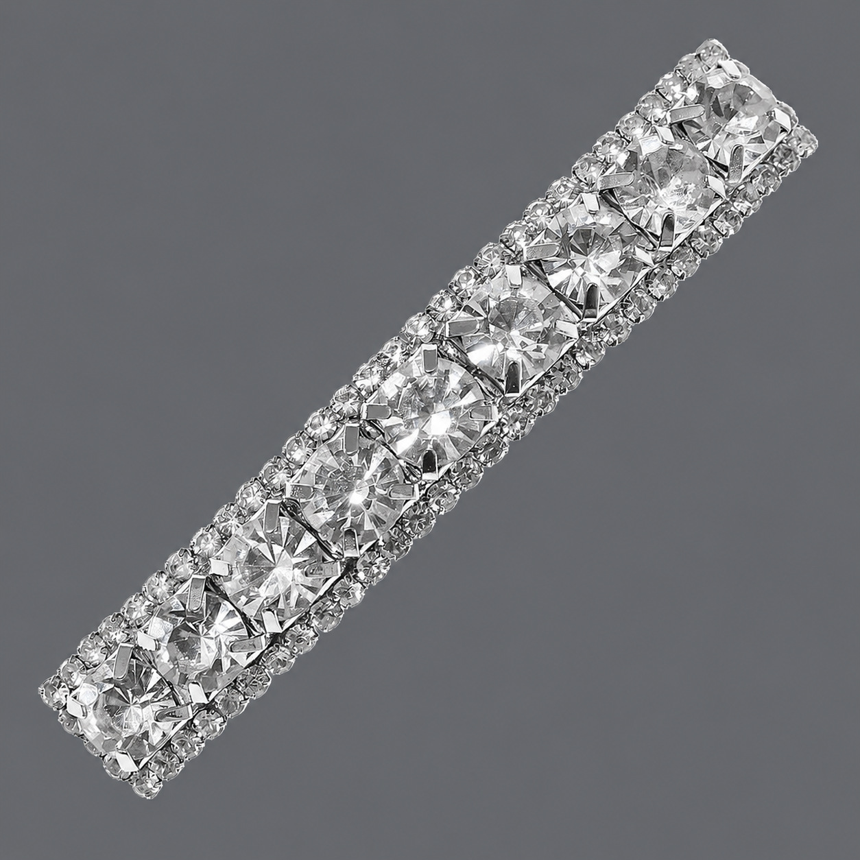 Horquilla de zirconio de lujo ligero europeo y americano con incrustaciones de diamantes, pinza de pelo de alta gama para mujer, suministro mayorista transfronterizo directo de fábrica.