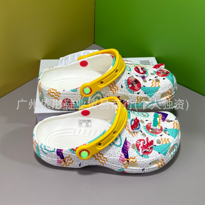 Croc-Style Shoes Pod, Minimum Order One Piece, Cross-Border Creative Halloween Digital 3D Printed New Design Printed Home Slippers