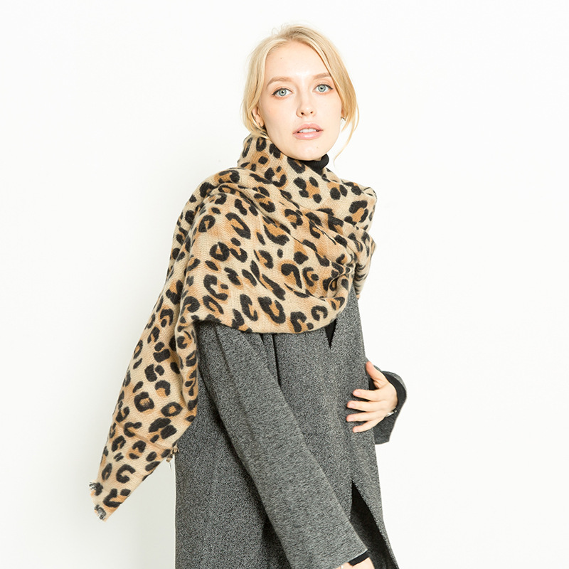 Leopard Print Scarf Yellow