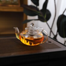 家用加厚耐高温茶具泡茶壶高硼硅玻璃花茶壶可加热水果煮茶壶