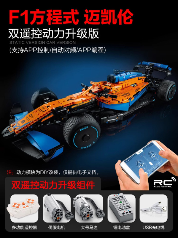 跨境批发兼容乐高迈凯F1方程式赛车汽车益智拼装积木玩具男孩礼物|undefined
