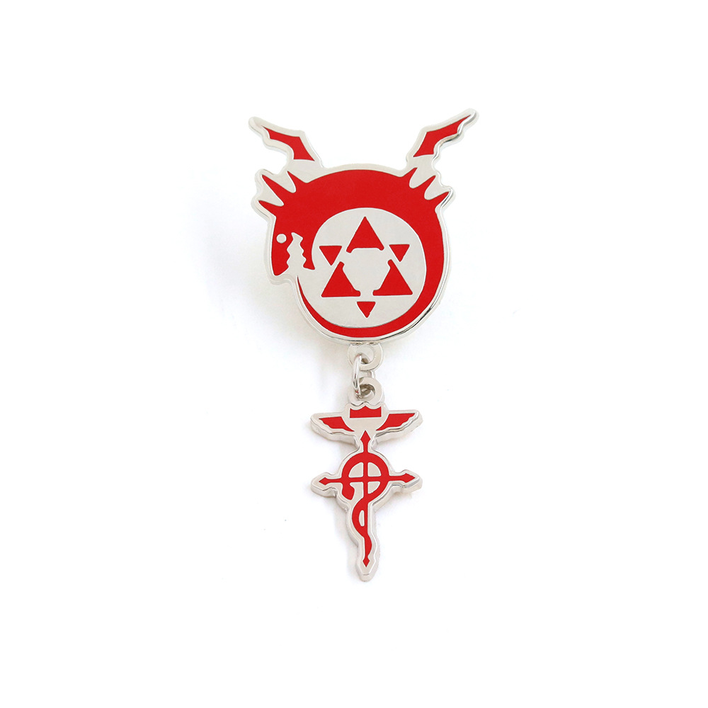 Anime Cartoon Fashion Pendant Badge Creative Simple Enamel Brooch Fullmetal Alchemist Merchandise Wholesale