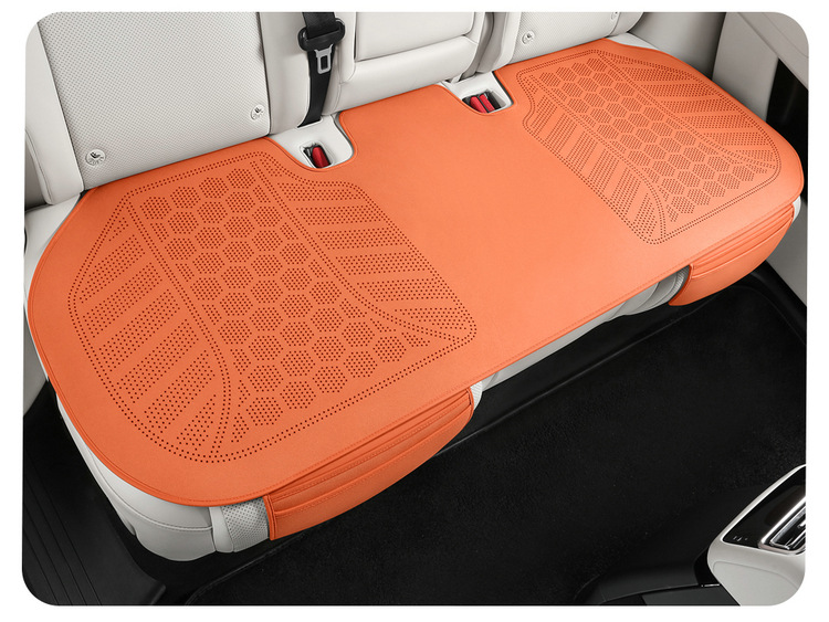 Car Seat Cushion Single Piece for All Seasons, Main Driver's Rear Seat Cushion, Perforated Breathable Suede Leather Seat Cushion