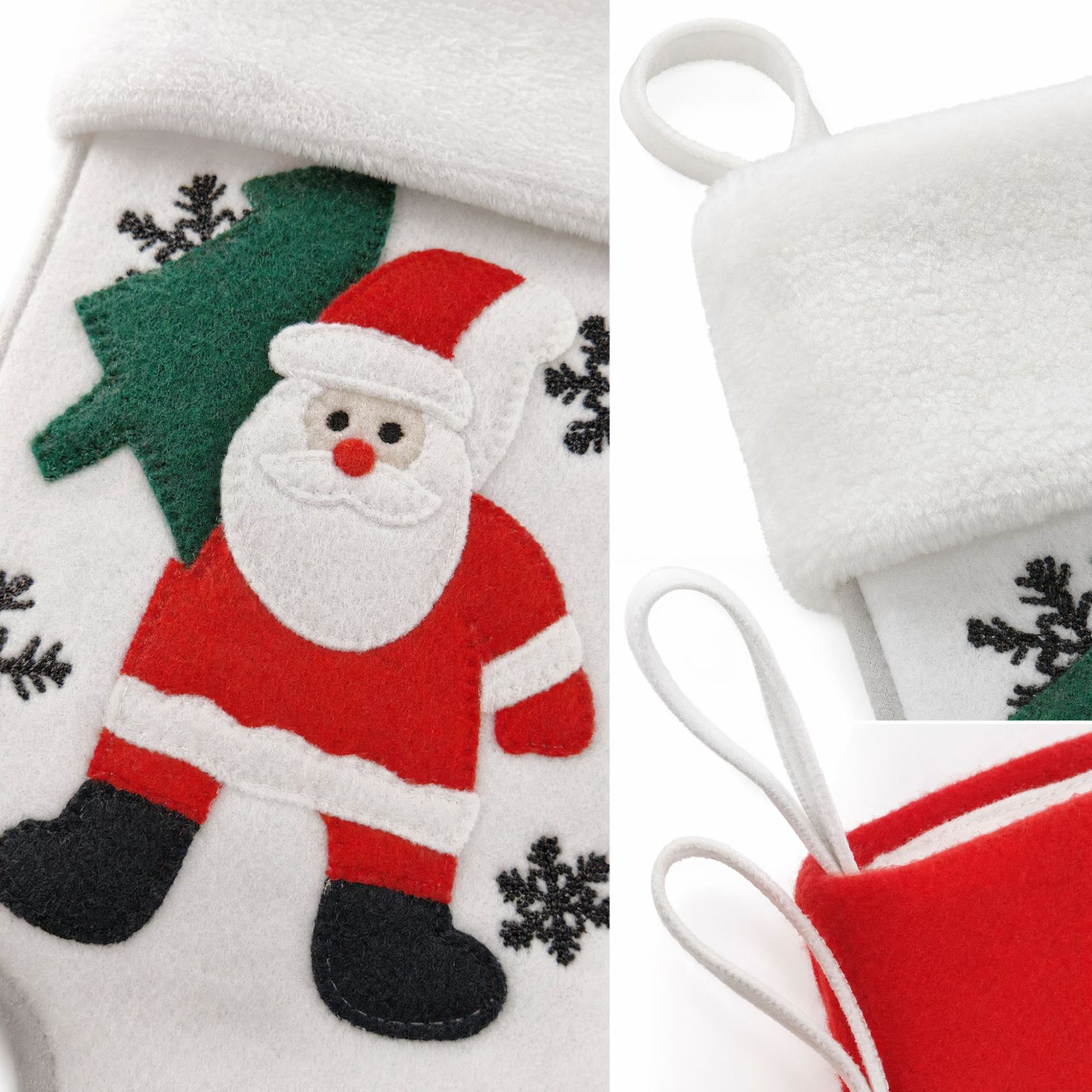 Navidad transfronteriza calcetines de Navidad blancas lindas calcetines de decoración de Navidad de dibujos animados grandes bolsas de regalo de pingüino bolsas de dulces