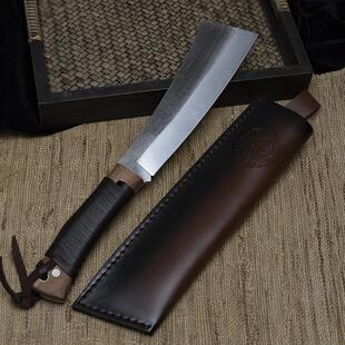 Hand-Forged Chopper, Bone Cleaver, Integrated Keel Barrier-Clearing Knife, Tree and Bone Cutting Agricultural Camping Knife