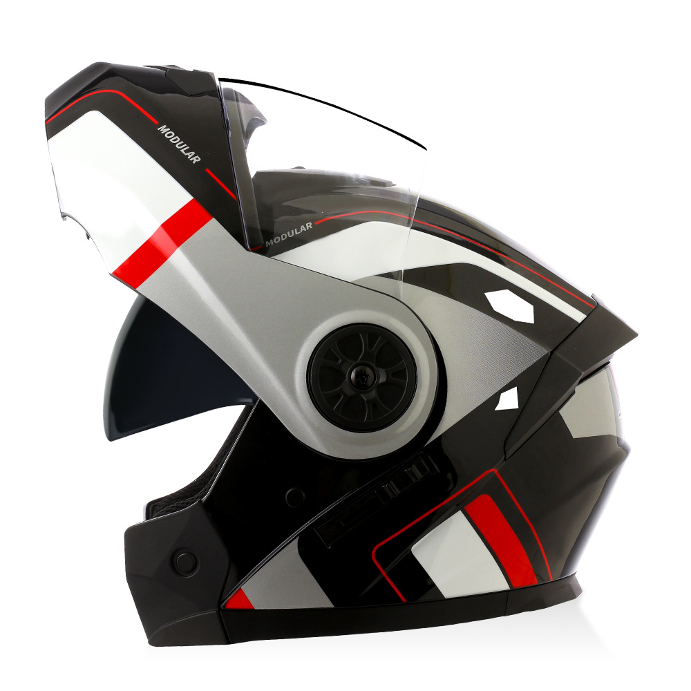 BLD transfronterizo para cascos de motocicletas eléctricas cascos completos cascos de doble lente cuatro estaciones al por mayor