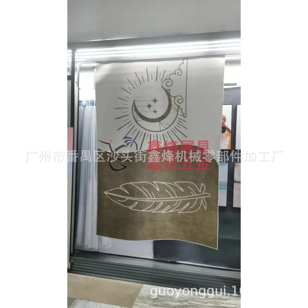 单排地毯展示架夹子 可挂地垫 脚垫 汽车乳胶脚垫 地毯架出口