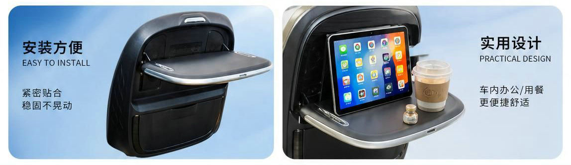 Car-Mounted Small Table Board Suitable for Domestic Modified Vehicles Like Sienna, Multifunctional Rear Seat Backrest Table Board, Practical Car Folding Table Board