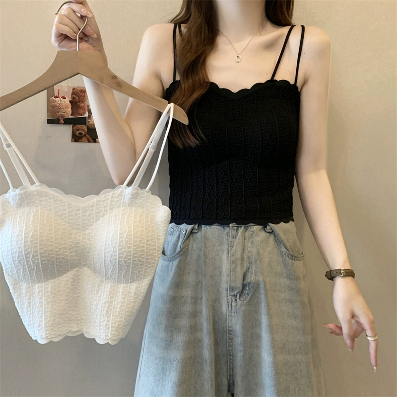 Горячая девушка тонкая подтяжка жилет женский с нагрудным ковриком