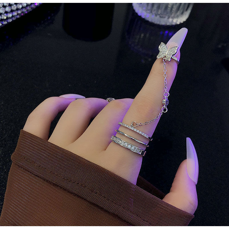 Accessory, small design ring, flowered, high-quality style, simple and elegant design