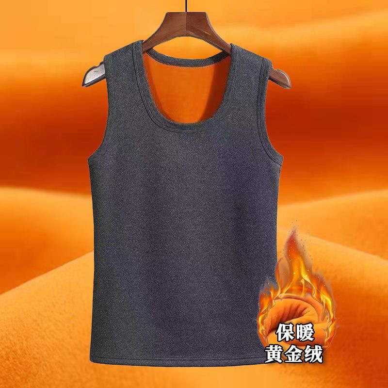 厂家批发保暖背心加绒加厚坎肩纯色圆领贴身内衣打底衫马甲秋冬季