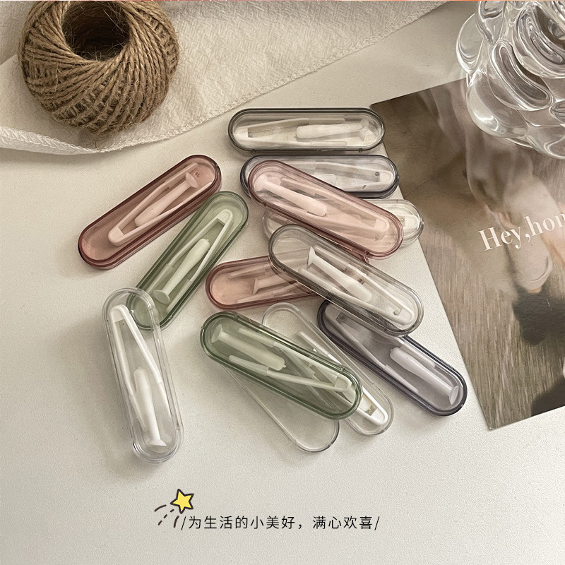隐形眼镜盒美瞳盒子便携取戴器棒子吸棒夹子镊子眼镜夹连体夹套装