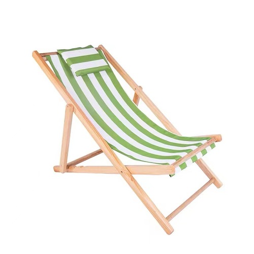 Wholesale Manufacturer Outdoor Beach Chairs Wooden Folding Leisure Chairs Adult Chairs Nap Chairs Lounge Chairs Canvas Chairs Balcony Chairs