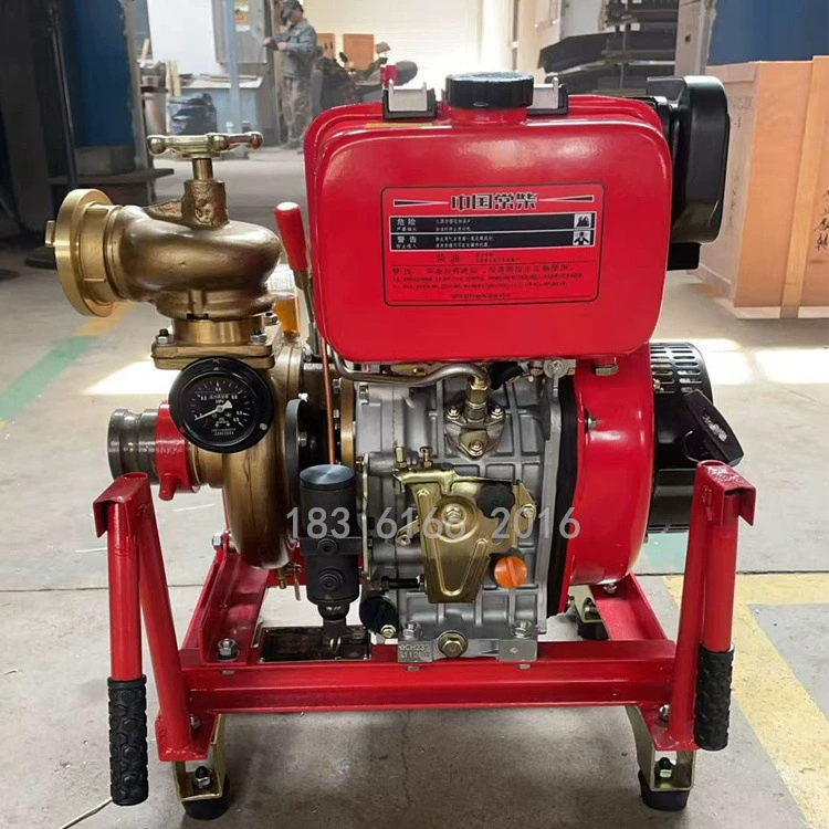 Мобильный аварийный пожарный насос Zhouyong 65CWY-40 с морским дизельным двигателем 186FA, соответствующий стандартам CCS для судов.