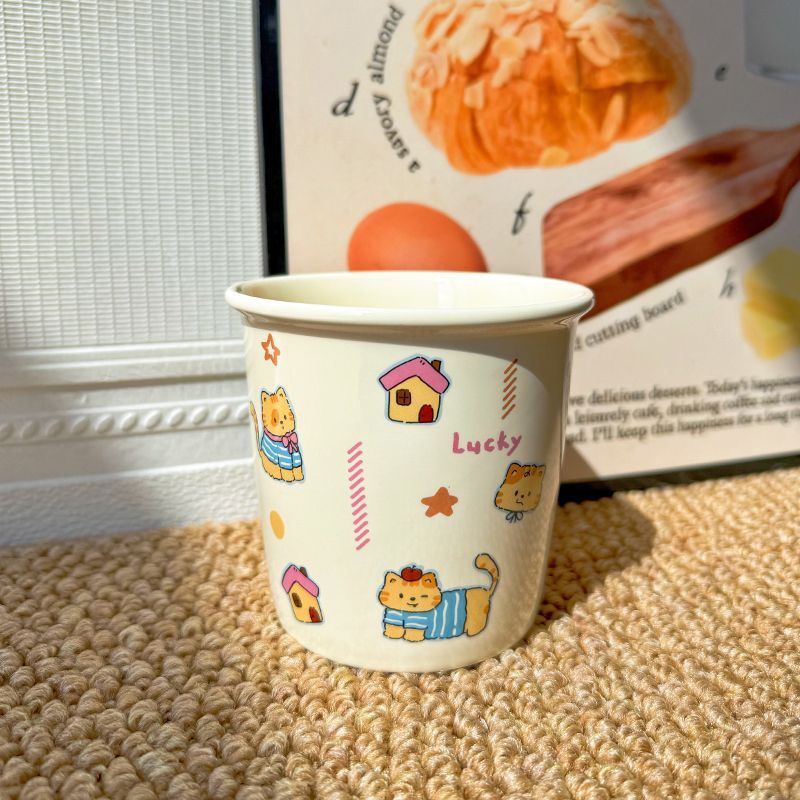 귀여운 캐릭터 도자기 컵 물컵 우유컵 400ml