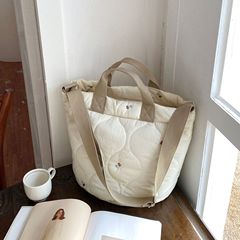 三沢/バッグ大容量レディースバッグbags斜めがけショルダーバッグキルティングバケツショルダーバッグマミーバッグ