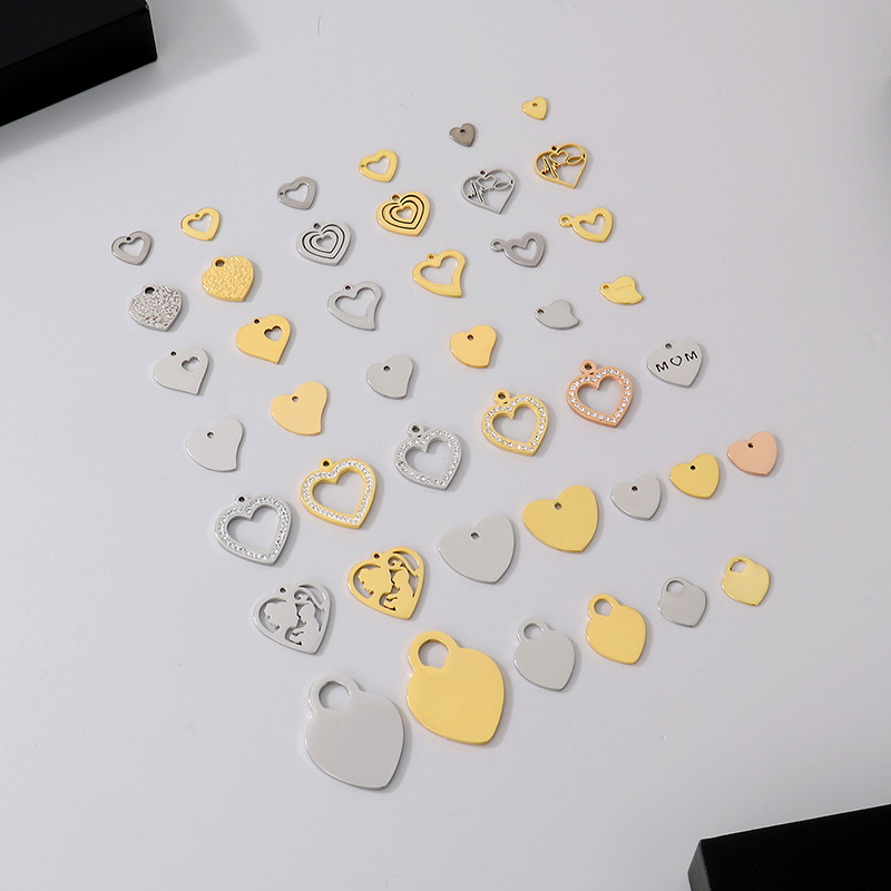 2g Weight Pendant Jewelry Making Type 1 Piece 304 Stainless Steel Letter Heart Shape Pendant