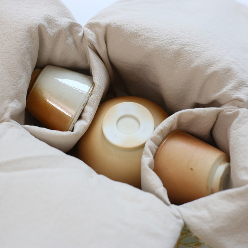 Brocade one pot and two cups tea set cloth bag pot bag gift handbag lid bowl male cup plus cotton fabric storage packaging bag