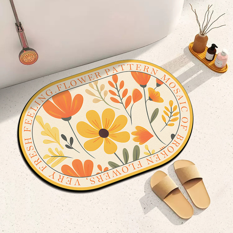 Bathroom Absorbent Non-Slip Bath Entrance Door Bedroom Carpet Household Mat_voghion.com
